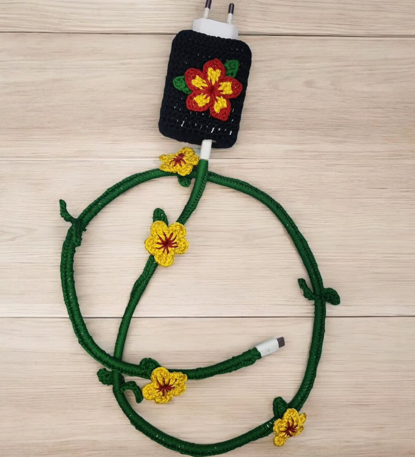 Cover Rajut Charge Handphone